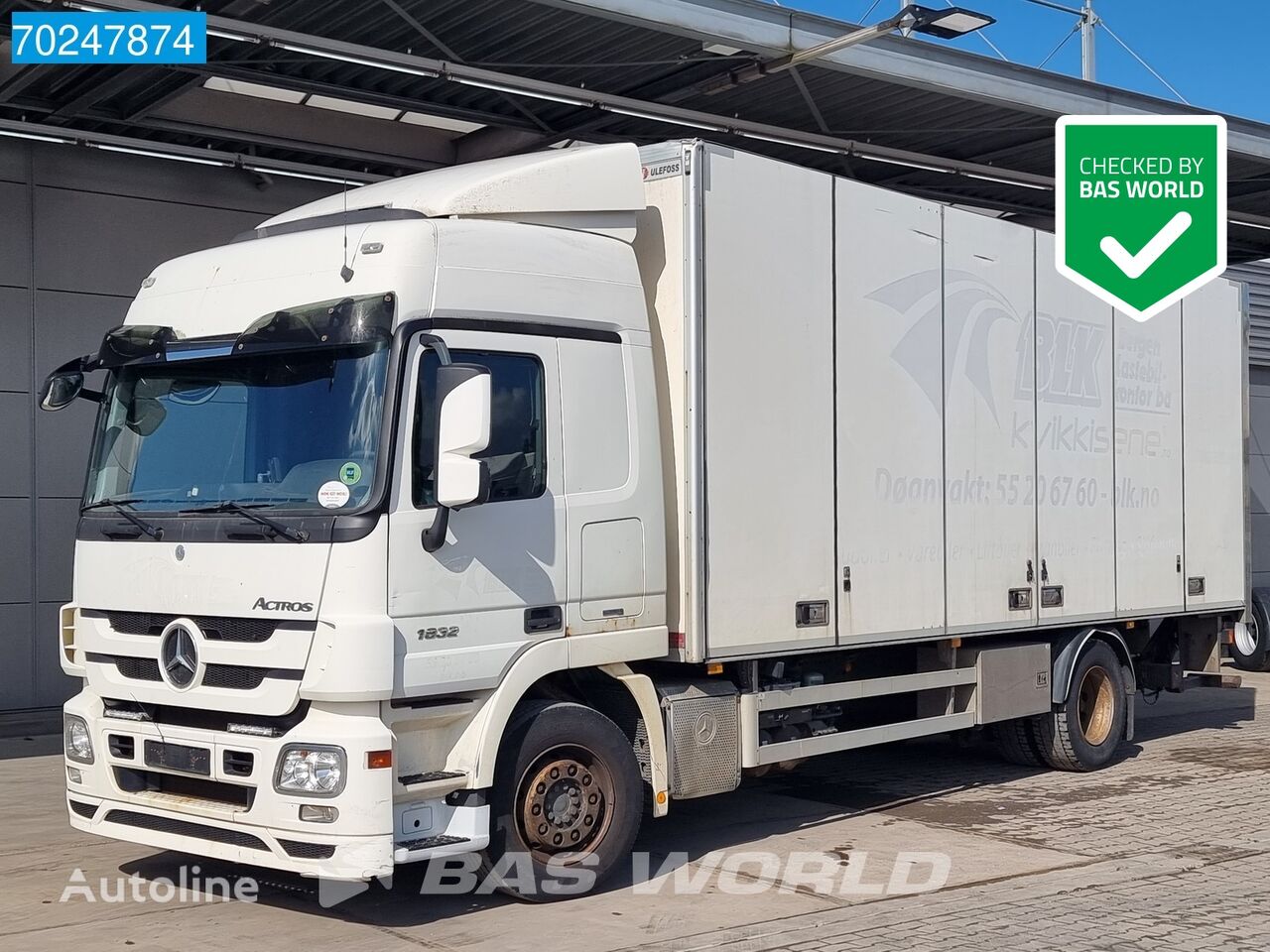 Mercedes-Benz Actros 1832 4X2 19.5tons Automatic 2.000kg Tailgate AC Euro 5 box truck