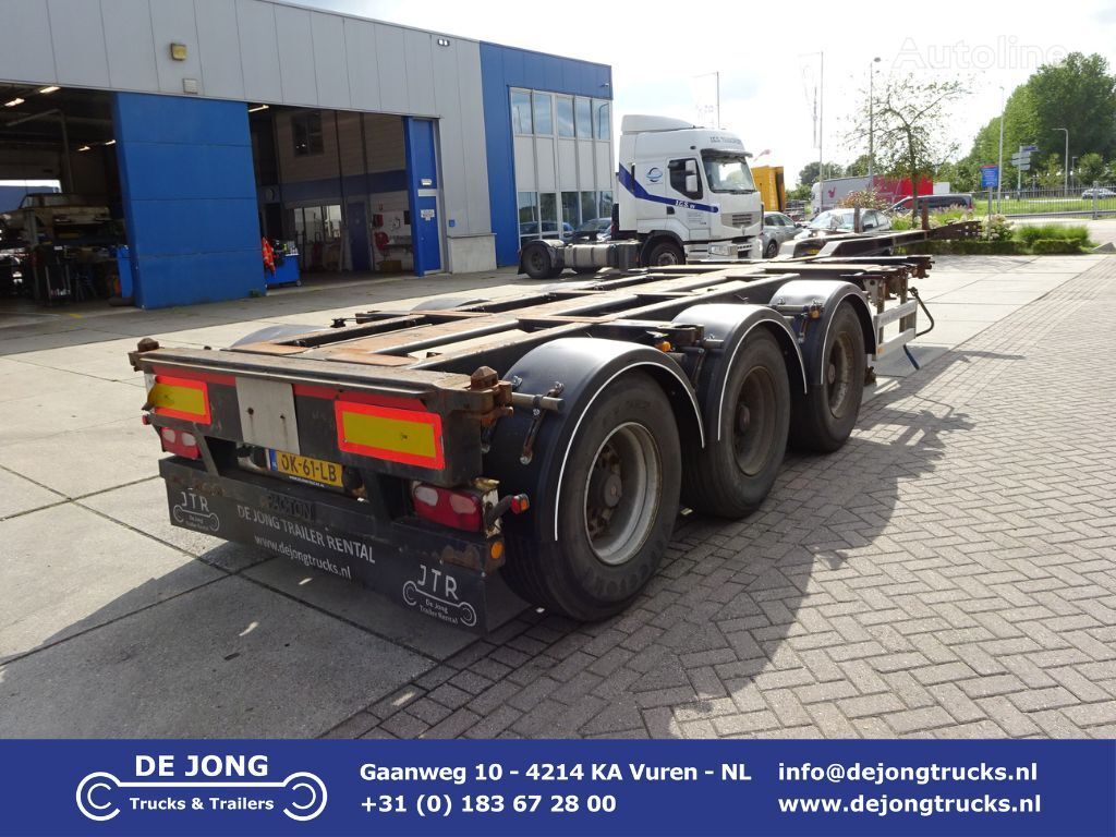 Pacton T3-010 / 3x Extendable / SAF + Drum / 1x lift container chassis semi-trailer
