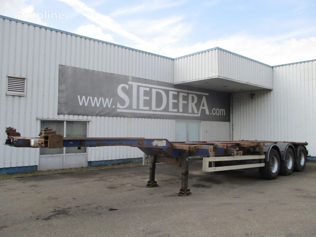 Wielton NS34P , Container trailer , 3 ROR axles , drum brakes , air susp container chassis semi-trailer