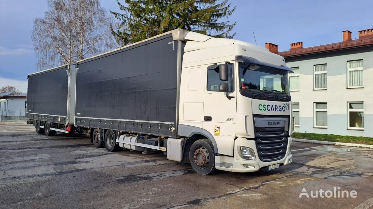 DAF XF 460 - year 2016 curtainsider truck + curtain side trailer