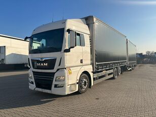 MAN TGX 26.420 6x2 // 2019r // 700 tys km curtainsider truck + curtain side trailer