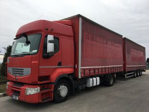 Renault Premium 460 DXi curtainsider truck + curtain side trailer