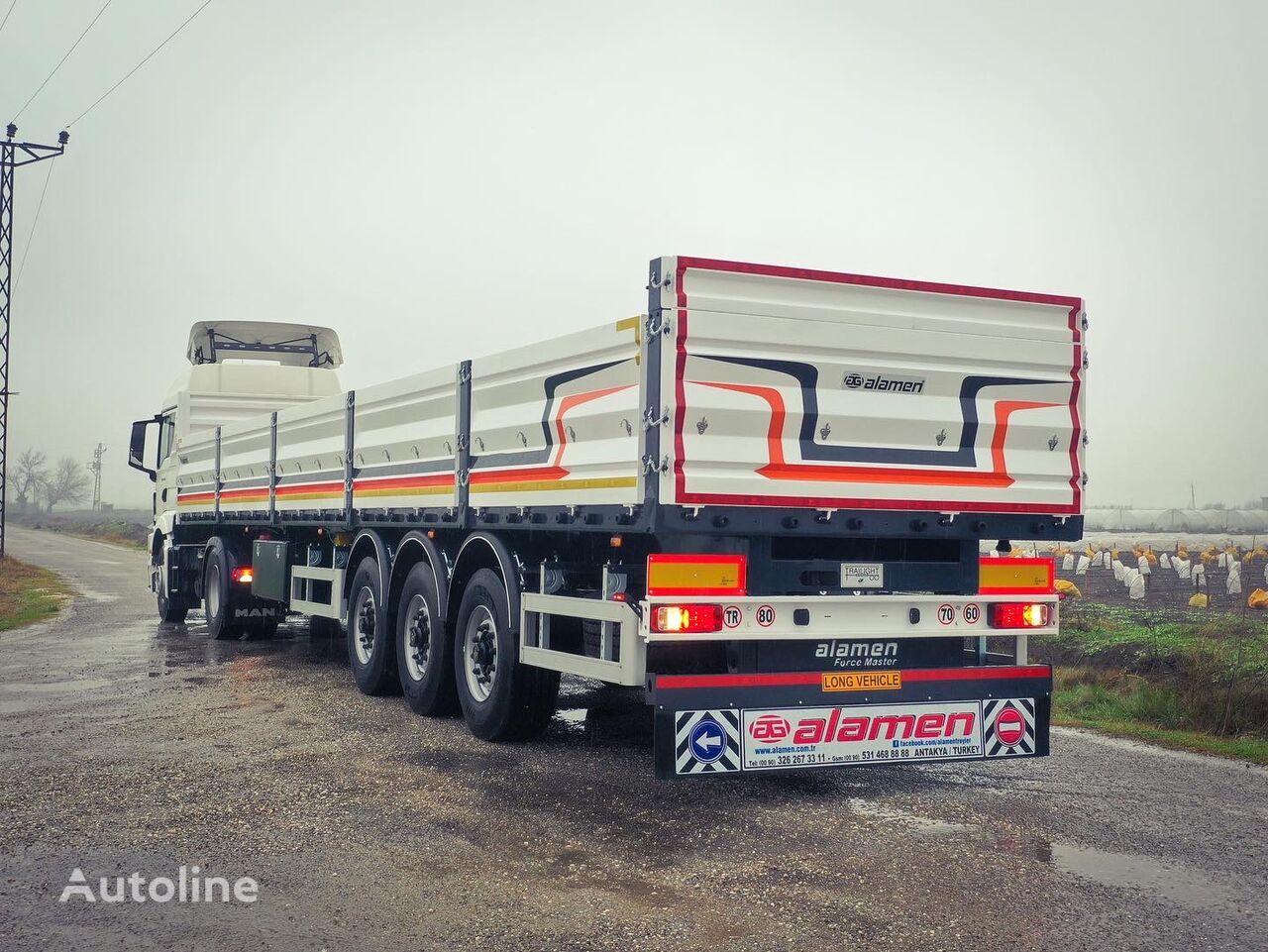 new Alamen FLATBED TRAİLER flatbed semi-trailer