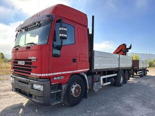 IVECO Eurostar flatbed truck + flatbed trailer