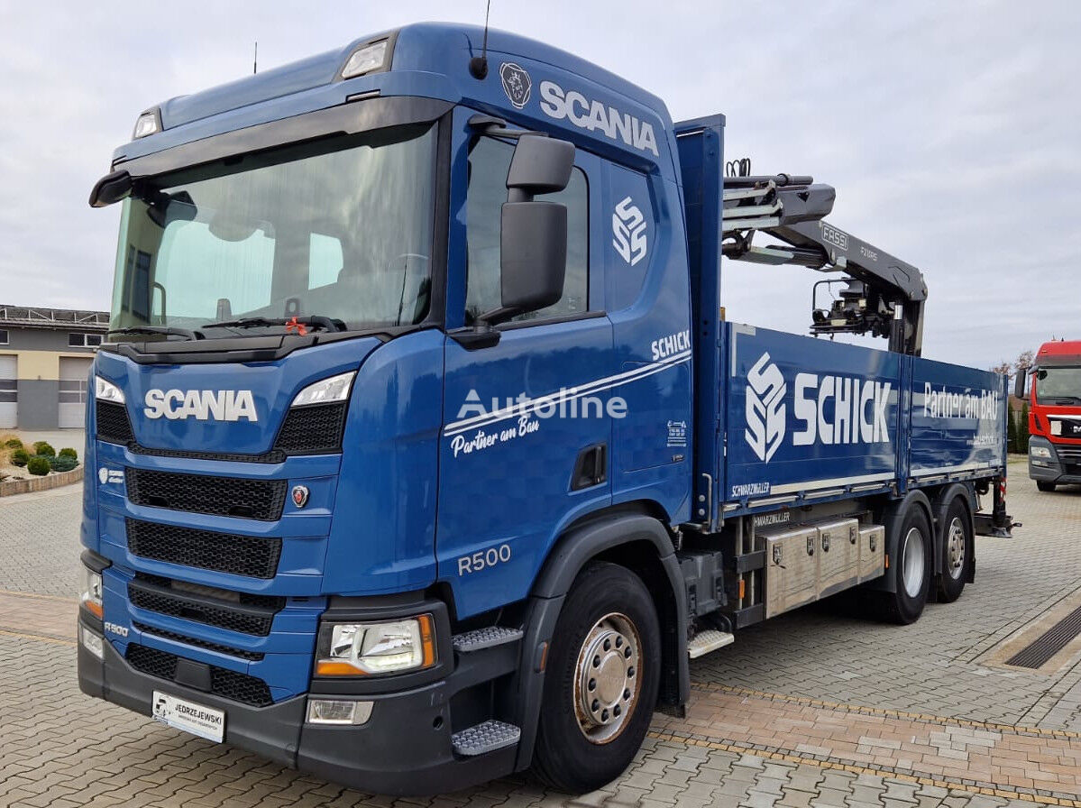 Scania R 500 flatbed truck