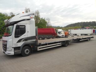 DAF LF 260 FA + ANHÄNGER, PLATTFORM MIT BDF HALTER!! platform truck + platform trailer