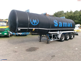 Fruehauf Bitumen tank inox 31 m3 / 1 comp + mixer & engine bitumen tank trailer