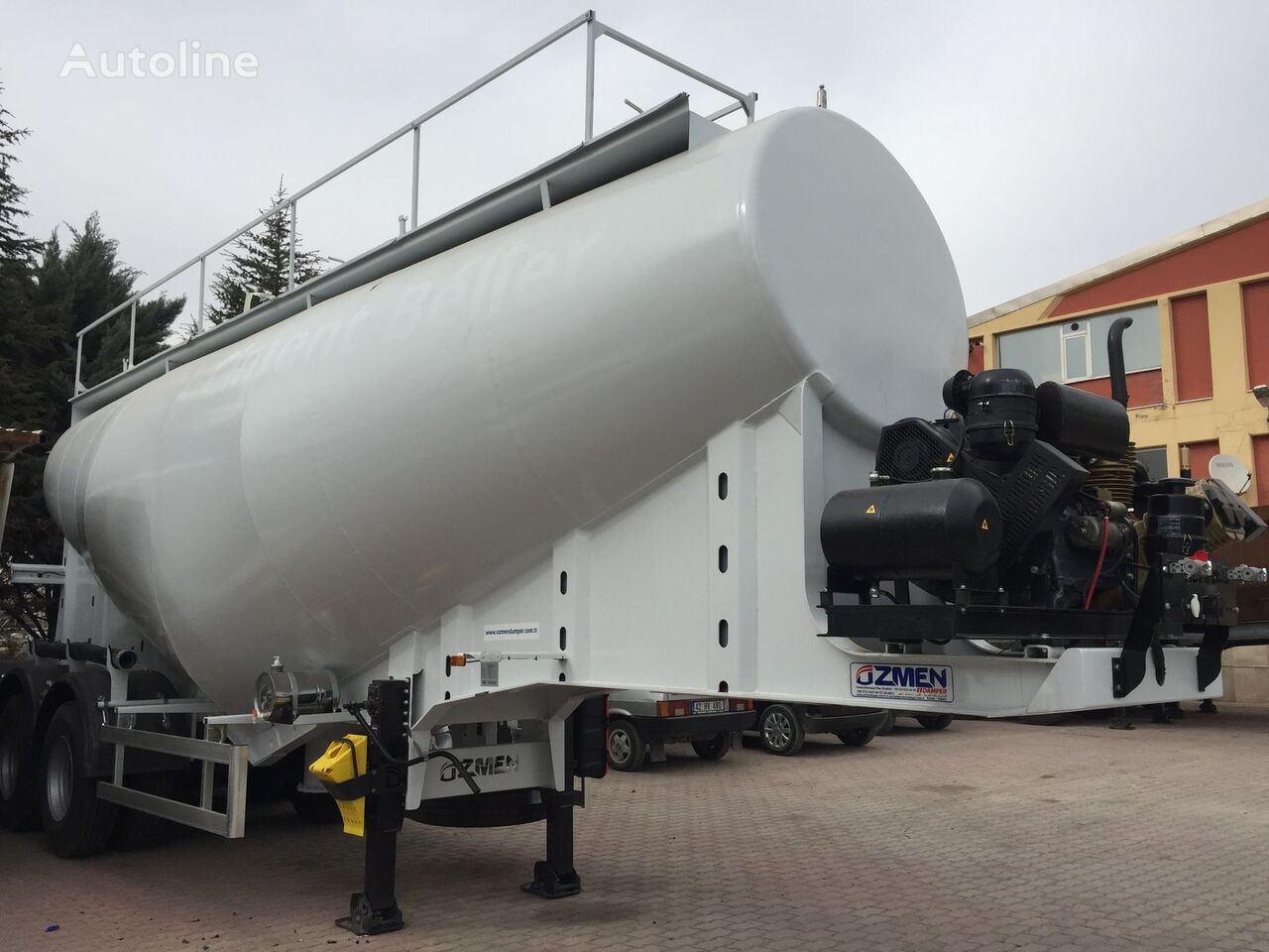 new Özmen Damper 37-45 m3 CEMENT BULK SEMI TRAILER - DIESEL ENGINE cement tank trailer
