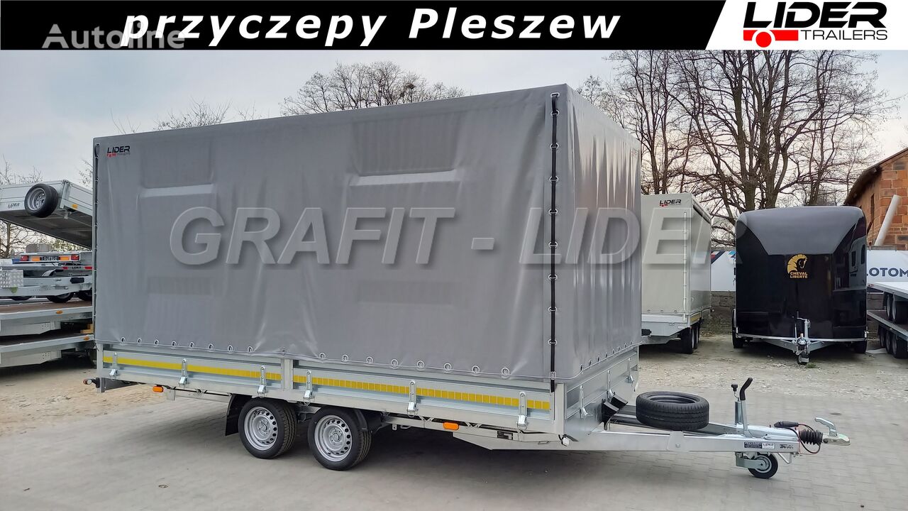 new Lider Universal trailer shipping road transport LT-138 przyczepa + pla tilt trailer